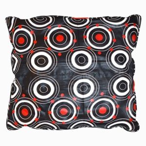 Throw Pillow case Red/Black covers only
